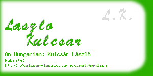 laszlo kulcsar business card